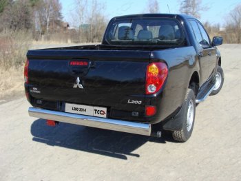 13 949 р. Защита задняя (центральная 120х60 мм) ТСС Тюнинг  Mitsubishi L200  4 (2013-2016)  рестайлинг (центральная)  с доставкой в г. Таганрог. Увеличить фотографию 1