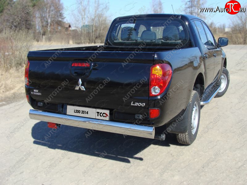 13 949 р. Защита задняя (центральная 120х60 мм) ТСС Тюнинг  Mitsubishi L200  4 (2013-2016)  рестайлинг (центральная)  с доставкой в г. Таганрог