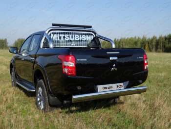 18 999 р. Защита задняя (центральная 120х60 мм) ТСС Тюнинг  Mitsubishi L200  5 KK,KL (2015-2019) дорестайлинг (центральная)  с доставкой в г. Таганрог. Увеличить фотографию 1