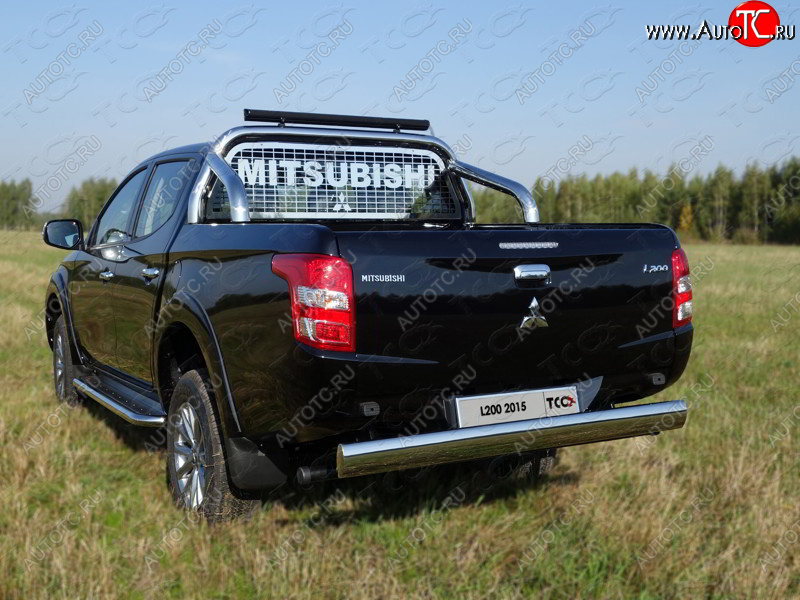 18 999 р. Защита задняя (центральная 120х60 мм) ТСС Тюнинг  Mitsubishi L200  5 KK,KL (2015-2019) дорестайлинг (центральная)  с доставкой в г. Таганрог