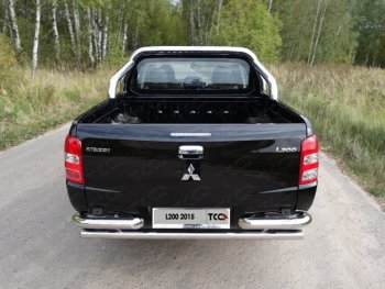 54 999 р. Защита кузова d76,1 мм (только для кузова) ТСС Тюнинг Mitsubishi L200 5 KK,KL дорестайлинг (2015-2019) (нержавейка)  с доставкой в г. Таганрог. Увеличить фотографию 1