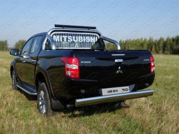 18 999 р. Защита задняя (центральная 120х60 мм) ТСС Тюнинг  Mitsubishi L200  5 KK,KL (2018-2022) рестайлинг (центральная)  с доставкой в г. Таганрог. Увеличить фотографию 1