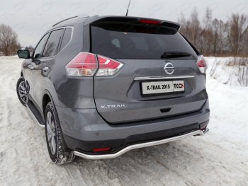 Защита задняя (нержавейка d42,4 мм), ТСС Тюнинг Nissan (Нисан) X-trail (Х-трейл)  3 T32 (2013-2018) 3 T32 дорестайлинг