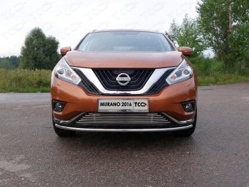 10 799 р. Нижняя декоративная вставка в бампер ТСС Тюнинг  Nissan Murano  3 Z52 (2015-2022) дорестайлинг (d 12 мм)  с доставкой в г. Таганрог. Увеличить фотографию 1