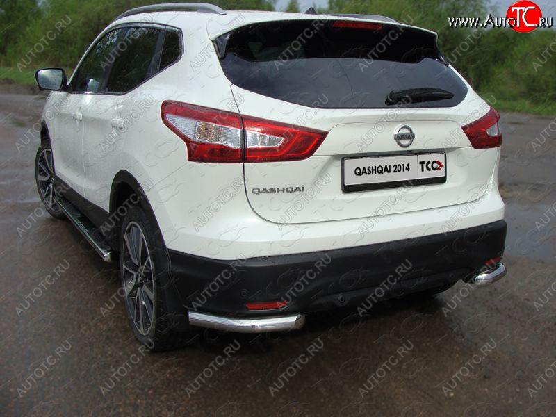 16 899 р. Защита заднего бампера (уголки, d60,3 мм) TCC  Nissan Qashqai  2 (2013-2019) J11 дорестайлинг  с доставкой в г. Таганрог