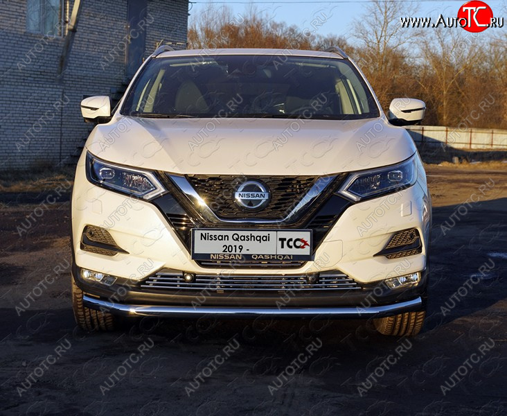 20 899 р. Защита переднего бампера нижняя d60,3 мм ТСС Тюнинг  Nissan Qashqai  2 (2017-2022) J11 рестайлинг (нержавейка)  с доставкой в г. Таганрог