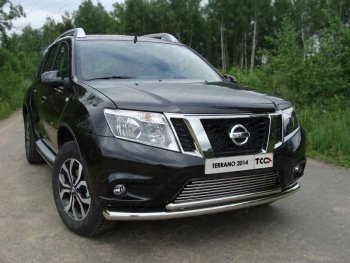 21 999 р. Защита передняя нижняя двойная 60,3*42,4 мм ТСС Тюнинг Nissan Terrano D10 дорестайлинг (2013-2016) (нержавейка)  с доставкой в г. Таганрог. Увеличить фотографию 1