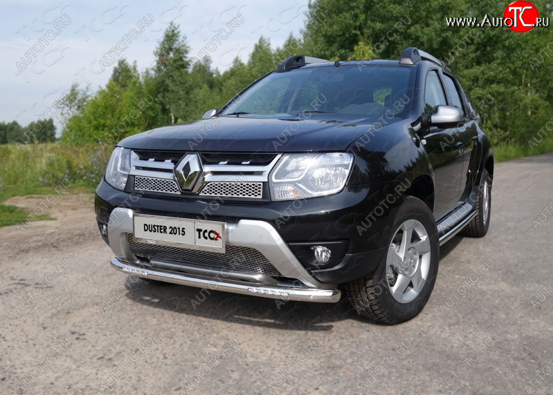 30 999 р. Защита переднего бампера нижняя с ДХО 60,3 мм ТСС Тюнинг  Renault Duster  HS (2015-2021) рестайлинг (нержавейка)  с доставкой в г. Таганрог