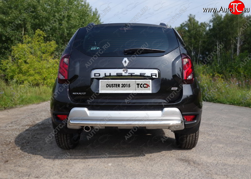 12 299 р. Защита задняя (нержавейка 60,3 мм) ТСС Тюнинг Renault Duster HS рестайлинг (2015-2021)  с доставкой в г. Таганрог