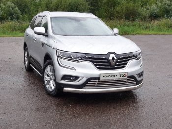 6 899 р. Нижняя декоративная вставка в бампер ТСС Тюнинг  Renault Koleos  2 (2016-2025) (d 16 мм)  с доставкой в г. Таганрог. Увеличить фотографию 1