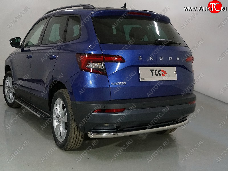 14 999 р. Защита задняя (нержавейка 60,3 мм) ТСС Тюнинг  Skoda Karoq  NU7 (2020-2024) рестайлинг  с доставкой в г. Таганрог