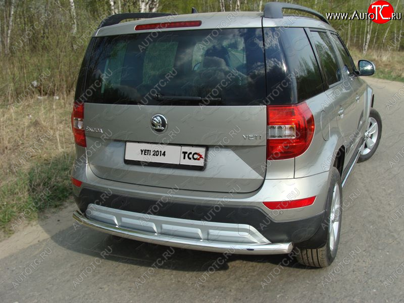 15 549 р. Защита задняя (нержавейка 60,3 мм) ТСС Тюнинг  Skoda Yeti (2013-2018)  с доставкой в г. Таганрог