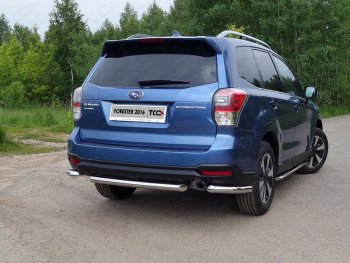 15 549 р. Защита задняя (центральная нержавейка 60,3 мм) ТСС Тюнинг  Subaru Forester  SJ (2016-2019) рестайлинг  с доставкой в г. Таганрог. Увеличить фотографию 1