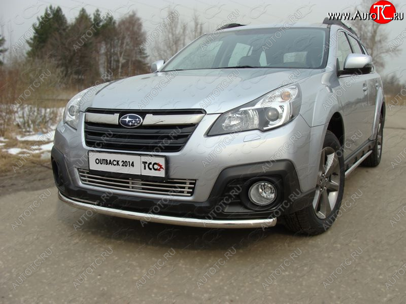 15 549 р. Защита переднего бампера нижняя d50,8 мм ТСС Тюнинг  Subaru Outback  BR, (2012-2015) B14)  рестайлинг универсал  с доставкой в г. Таганрог