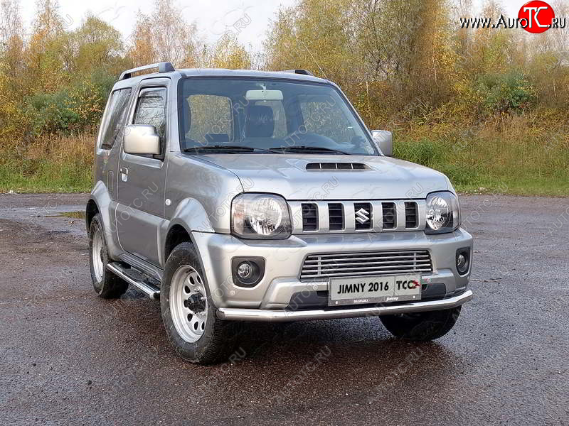 16 899 р. Защита переднего бампера нижняя d60,3 мм ТСС Тюнинг  Suzuki Jimny  JB64 (2018-2025) (нержавейка)  с доставкой в г. Таганрог