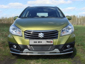 Декоративная вставка переднего бампера ТСС Тюнинг Suzuki SX4 JYB, JYA хэтчбэк дорестайлинг (2013-2016) ()