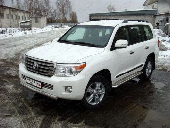 24 999 р. Защита передняя нижняя короткая 75х42 мм ТСС Тюнинг  Toyota Land Cruiser  200 (2012-2015) 1-ый рестайлинг (нержавейка)  с доставкой в г. Таганрог. Увеличить фотографию 1