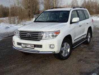 38 949 р. Защита переднего бампера нижняя d76,1*50,8 мм ТСС Тюнинг  Toyota Land Cruiser  200 (2012-2015) 1-ый рестайлинг (нержавейка)  с доставкой в г. Таганрог. Увеличить фотографию 1