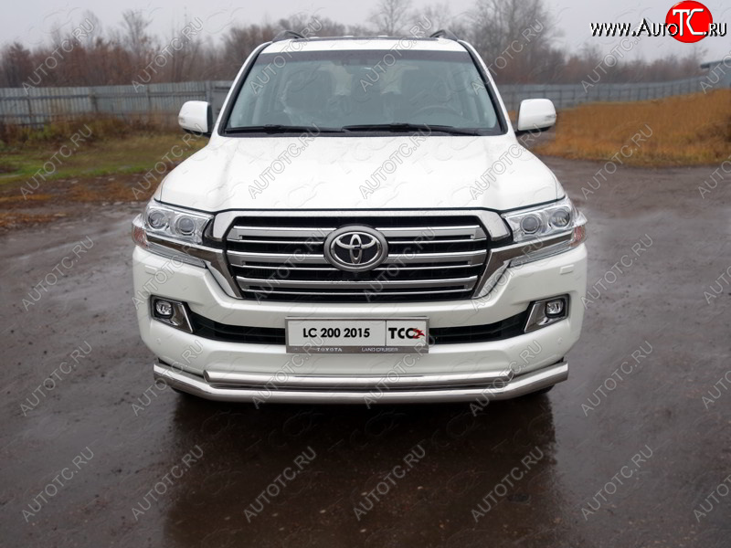 36 999 р. Защита передняя нижняя двойная 76,1*50,8 мм кроме EXECUTIVE Тюнинг  Toyota Land Cruiser  200 (2015-2021) 2-ой рестайлинг (нержавейка)  с доставкой в г. Таганрог