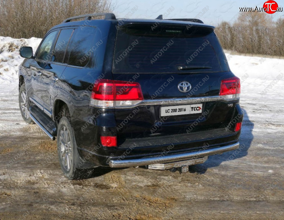 24 999 р. Защита заднего бампера (овальная, d75х42 мм) TCC  Toyota Land Cruiser  200 (2015-2021) 2-ой рестайлинг  с доставкой в г. Таганрог