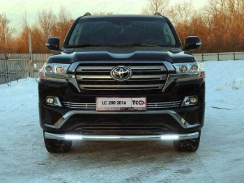 47 999 р. Защита переднего бампера нижняя с ДХО 76,1 мм ТСС Тюнинг  Toyota Land Cruiser  200 (2015-2021) 2-ой рестайлинг (EXECUTIVE)  с доставкой в г. Таганрог. Увеличить фотографию 1