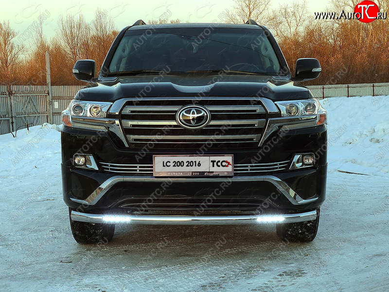 47 999 р. Защита переднего бампера нижняя с ДХО 76,1 мм ТСС Тюнинг  Toyota Land Cruiser  200 (2015-2021) 2-ой рестайлинг (EXECUTIVE)  с доставкой в г. Таганрог