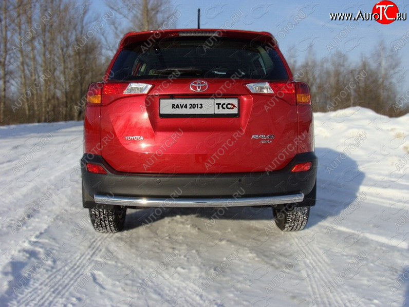 36 999 р. Защита задняя (центральная нержавейка 60,3 мм) ТСС Тюнинг  Toyota RAV4  XA40 (2012-2015) 5 дв. дорестайлинг  с доставкой в г. Таганрог