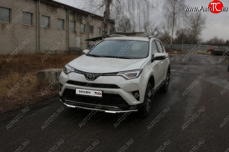 40 999 р. Защита переднего бампера нижняя с ДХО 60,3 мм ТСС Тюнинг  Toyota RAV4  XA40 (2015-2019) 5 дв. рестайлинг (нержавейка)  с доставкой в г. Таганрог