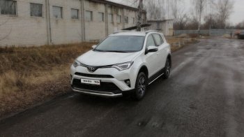 24 999 р. Защита переднего бампера нижняя овальная 75х42 мм ТСС Тюнинг  Toyota RAV4  XA40 (2015-2019) 5 дв. рестайлинг (нержавейка)  с доставкой в г. Таганрог. Увеличить фотографию 1