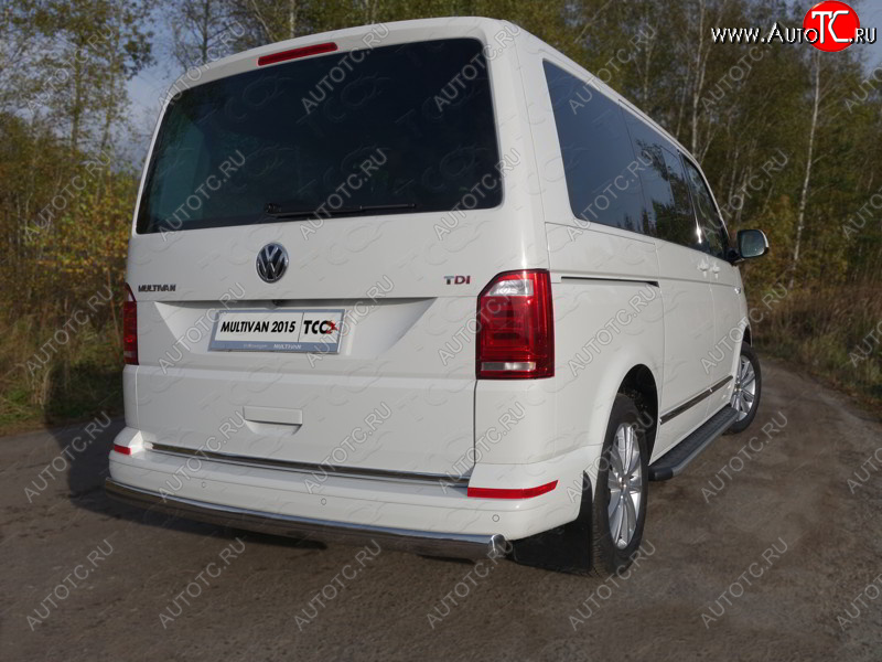 26 999 р. Защита заднего бампера (овальная, d75х42 мм) TCC  Volkswagen Multivan  T6 (2016-2019) дорестайлинг  с доставкой в г. Таганрог