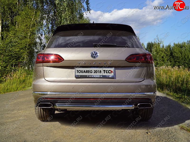 18 699 р. Защита задняя (нержавейка 60,3 мм) ТСС Тюнинг Volkswagen Touareg CR (2018-2025)  с доставкой в г. Таганрог