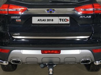 2 359 р. Накладка на заднюю дверь, ТСС Тюнинг  Geely Atlas  NL3 (2016-2022) (Лист шлифованный)  с доставкой в г. Таганрог. Увеличить фотографию 1