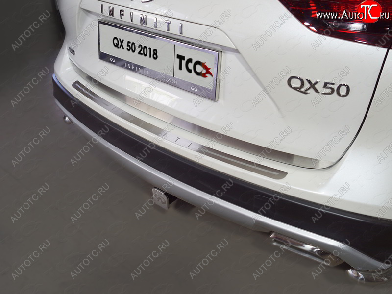 2 149 р. Накладка на заднюю дверь, ТСС Тюнинг  INFINITI Qx50  J55 (2017-2022) (Лист шлифованный)  с доставкой в г. Таганрог