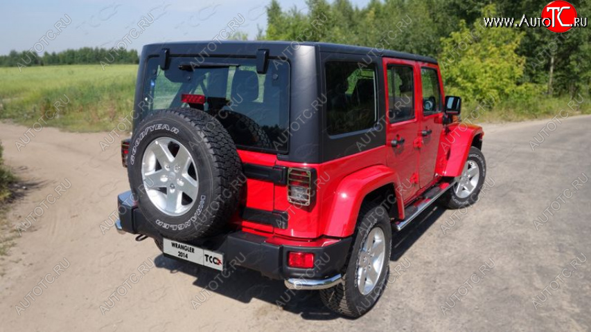 5 349 р. Накладки на задний бампер, ТСС Тюнинг  Jeep Wrangler  JK (2007-2018) (декоративные)  с доставкой в г. Таганрог