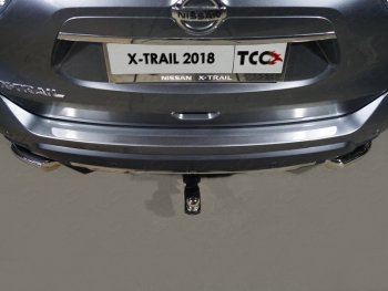 1 899 р. Накладка на задний бампер, ТСС Тюнинг  Nissan X-trail  3 T32 (2017-2022) рестайлинг (Лист шлифованный)  с доставкой в г. Таганрог. Увеличить фотографию 1