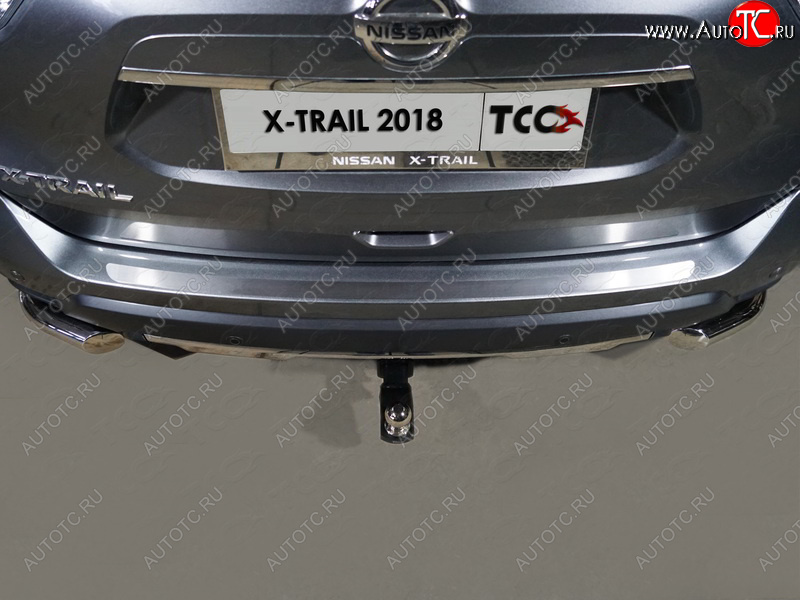 1 899 р. Накладка на задний бампер, ТСС Тюнинг  Nissan X-trail  3 T32 (2017-2022) рестайлинг (Лист шлифованный)  с доставкой в г. Таганрог