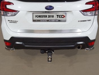 3 199 р. Накладка на заднюю дверь, ТСС Тюнинг  Subaru Forester  SK/S14 (2018-2021) дорестайлинг (Лист шлифованный)  с доставкой в г. Таганрог. Увеличить фотографию 1