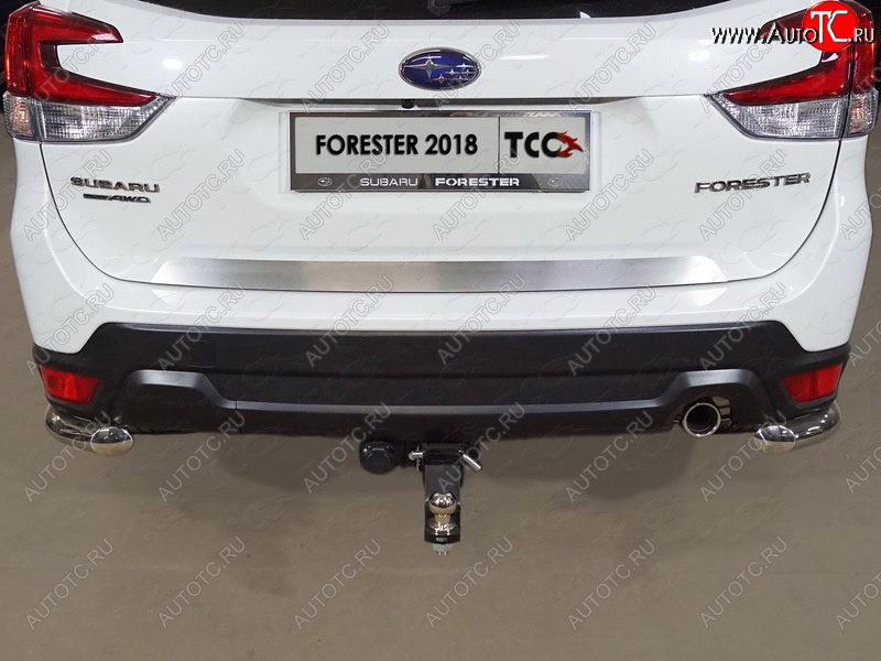 3 199 р. Накладка на заднюю дверь, ТСС Тюнинг  Subaru Forester  SK/S14 (2018-2021) дорестайлинг (Лист шлифованный)  с доставкой в г. Таганрог