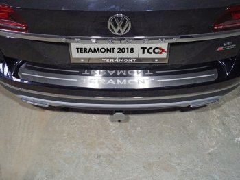 5 349 р. Накладка на задний бампер, ТСС Тюнинг  Volkswagen Teramont  CA1 (2016-2020) дорестайлинг ( лист шлифованный надпись Teramont)  с доставкой в г. Таганрог. Увеличить фотографию 1