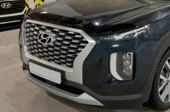 3 169 р. Дефлектор капота SIM  Hyundai Palisade  LX2 (2018-2022)  с доставкой в г. Таганрог. Увеличить фотографию 1