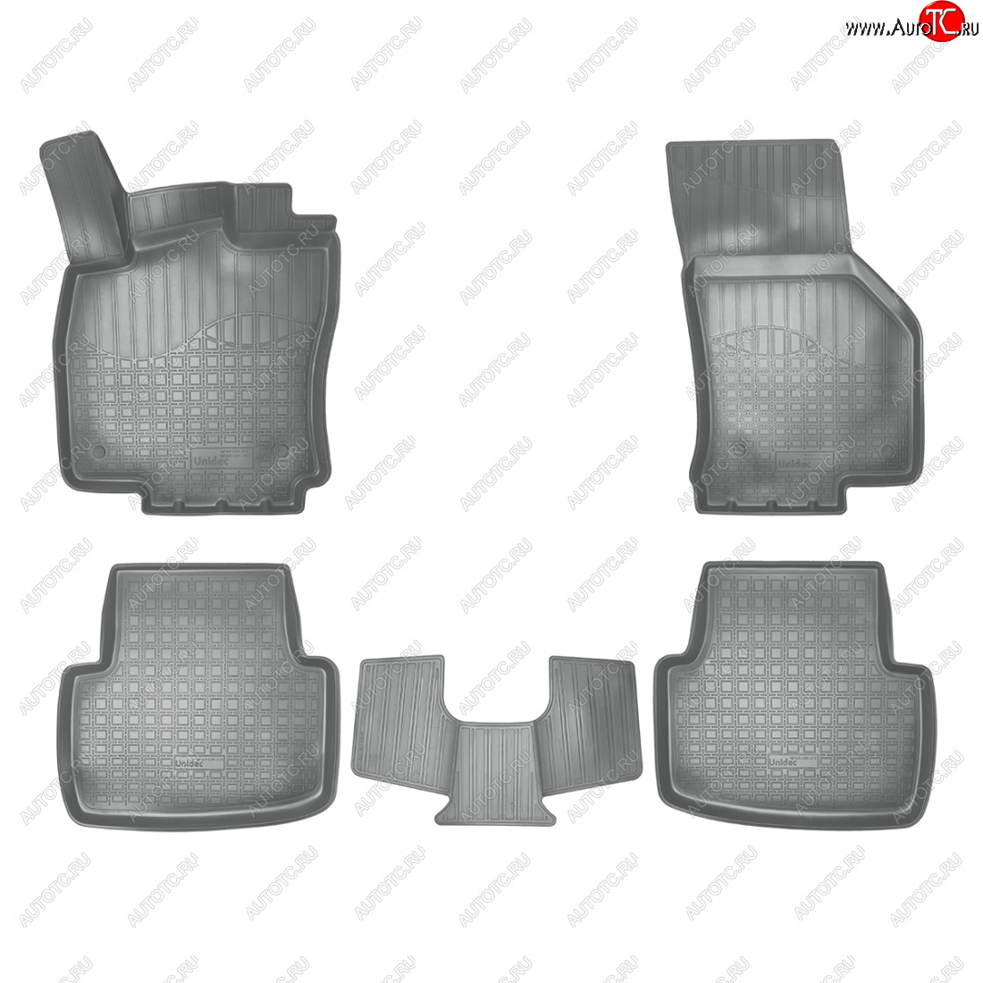 3 199 р. Коврики салонные 3D Norplast  Volkswagen Passat  B8 (2015-2019) седан дорестайлинг, универсал дорестайлинг (серый)  с доставкой в г. Таганрог