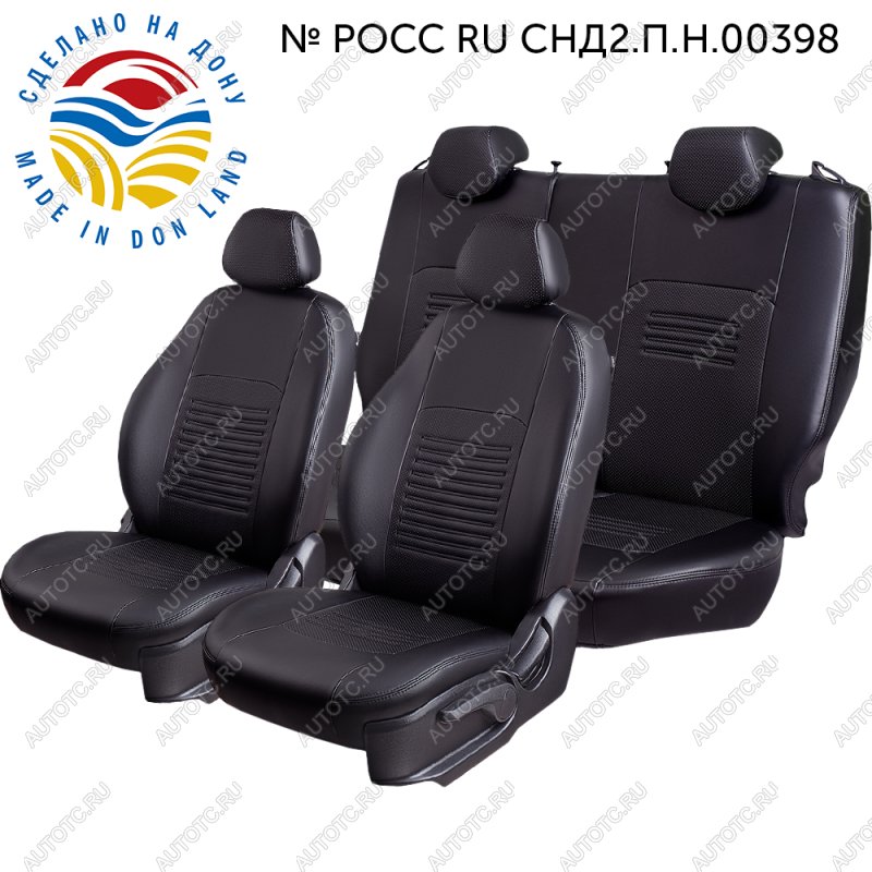 6 749 р. Чехлы для сидений (РЗС60/4, Экокожа Илана+Орегон) ТУРИН Lord Auto  Geely GC6 (2014-2017) (черный)  с доставкой в г. Таганрог