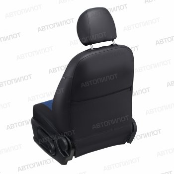 14 899 р. Чехлы сидений (экокожа) Автопилот Ромб  Geely Atlas Pro  NL3 (2019-2025) (черный/синий)  с доставкой в г. Таганрог. Увеличить фотографию 2