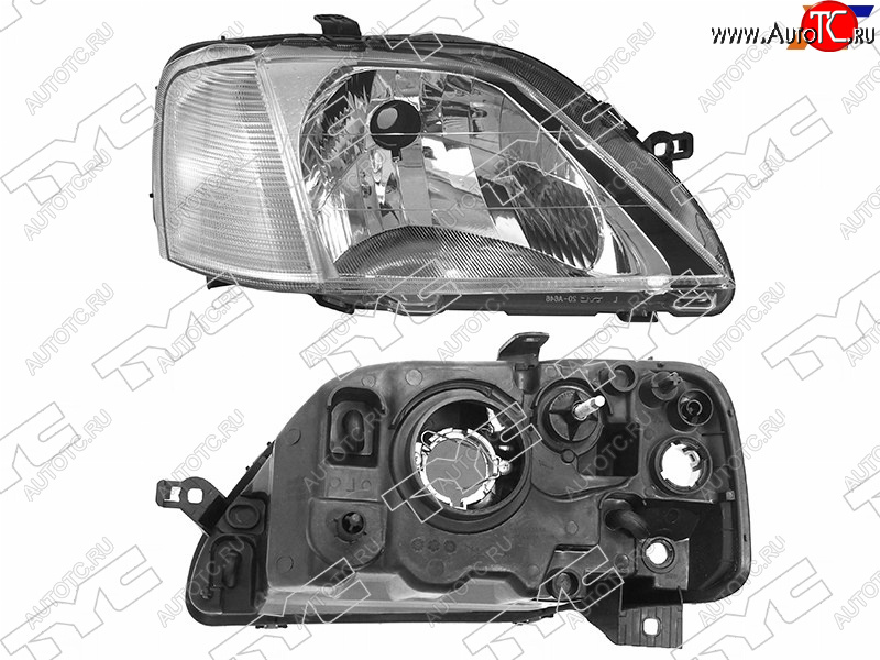 4 299 р. Фара правая (под корректор, хрусталь) TYC Renault Logan 1 дорестайлинг (2004-2010)  с доставкой в г. Таганрог