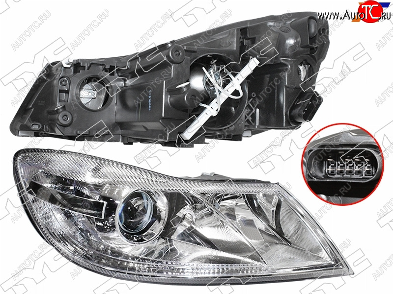 18 599 р. Фара правая (с электрокорректором) TYC Skoda Octavia A5 рестайлинг универсал (2008-2013)  с доставкой в г. Таганрог