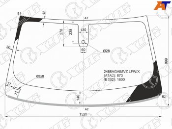 10 699 р. Стекло лобовое (Датчик дождя Молдинг) XYG  BMW X4  G02 (2018-2021) дорестайлинг  с доставкой в г. Таганрог. Увеличить фотографию 1