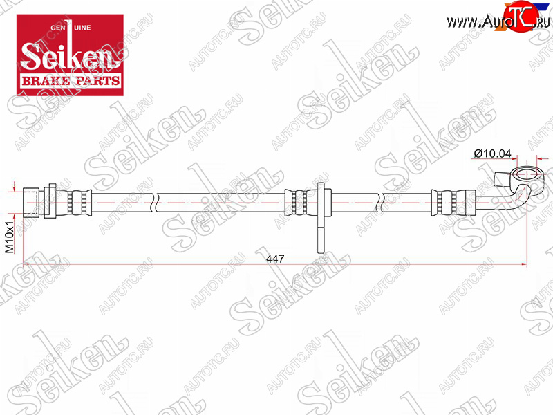 1 399 р. Шланг тормозной передний RH=LH SEIKEN   Honda Fit  2 - Jazz  с доставкой в г. Таганрог