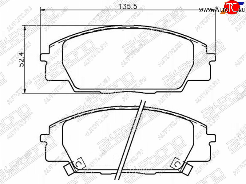 3 599 р. Колодки тормозные перед FL-FR SAT  Honda Civic ( FN,  FK,FN) (2005-2012) купе дорестайлинг, хэтчбэк 5 дв. дорестайлинг, купе рестайлинг, хэтчбэк 5 дв. рестайлинг  с доставкой в г. Таганрог