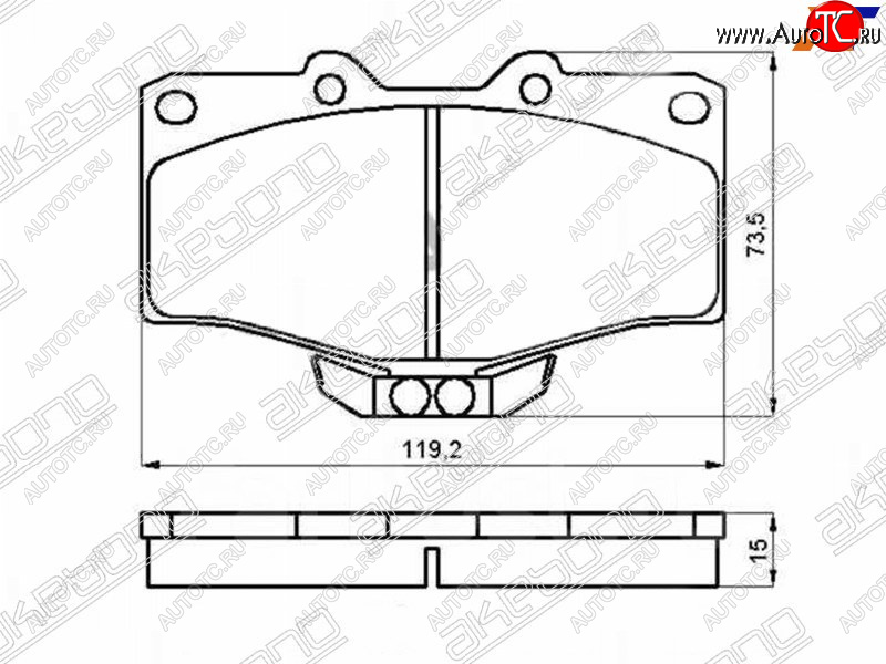 2 269 р. Колодки тормозные перед FL-FR SAT  Toyota Hilux AN10,AN20 дорестайлинг (2004-2008)  с доставкой в г. Таганрог