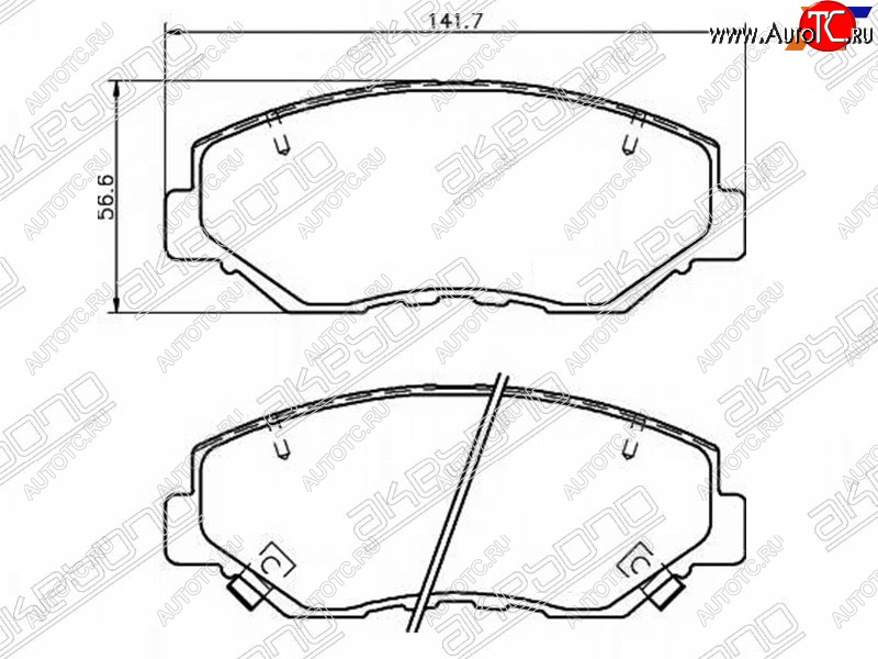 2 199 р. Колодки тормозные перед FL-FR SAT Honda Accord CL седан дорестайлинг (2002-2005)  с доставкой в г. Таганрог